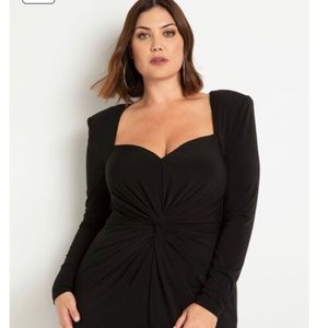 Twisted Bodice Fitted Dress